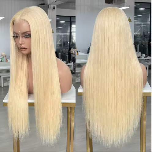 Straight Blonde HD 13x4 Frontal Wig (#613)
