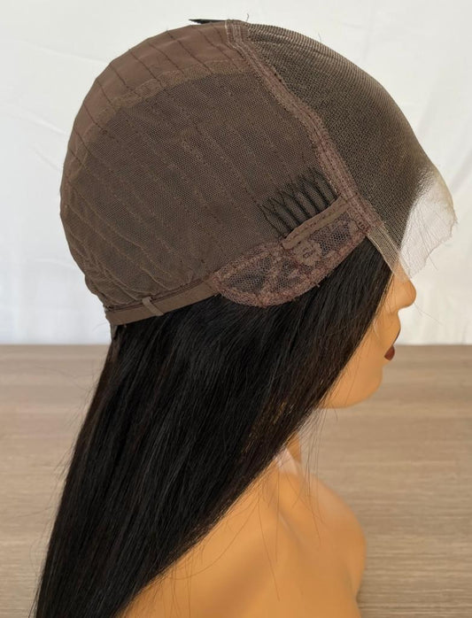 Malaysian Straight HD 13x4 Frontal Wig (#1B)