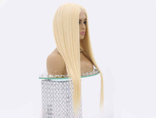 Straight Blonde HD 13x4 Frontal Wig (#613)